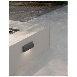 Obrázek pro produkt Venkovní nástěnné svítidlo LIV tmavě šedý hliník a skleněný difuzor LED 3.5W 3000K 200-240V 120st. IP54 - NOVA LUCE