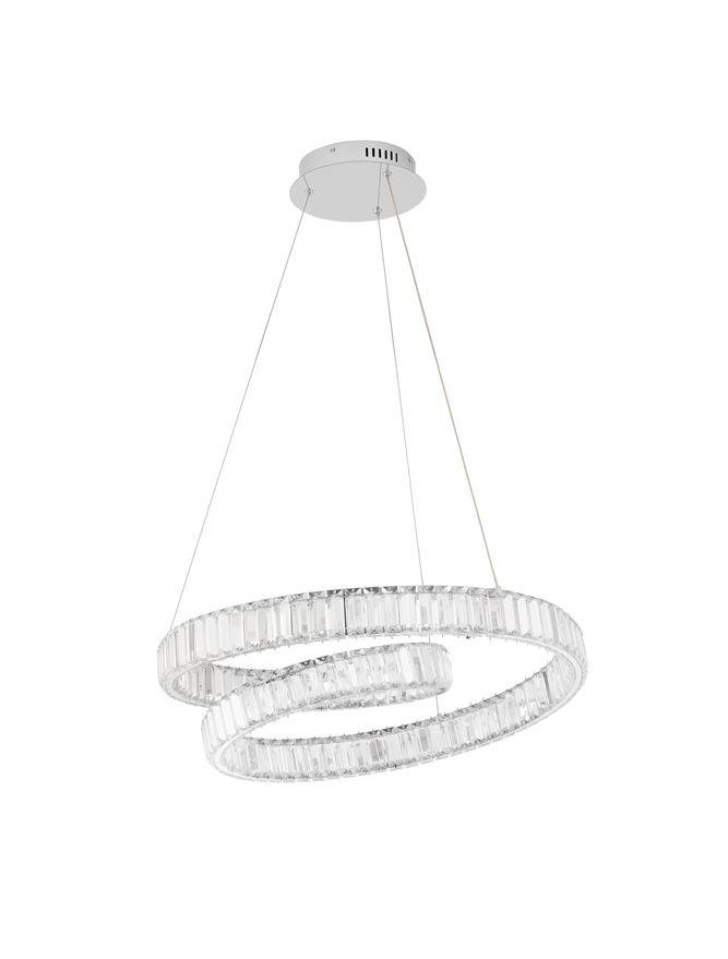 NV 9019720 Závěsné svítidlo CONCETO chromovaný kov a křišťál LED 50W 230V 3500K IP20 stmívatelné - NOVA LUCE