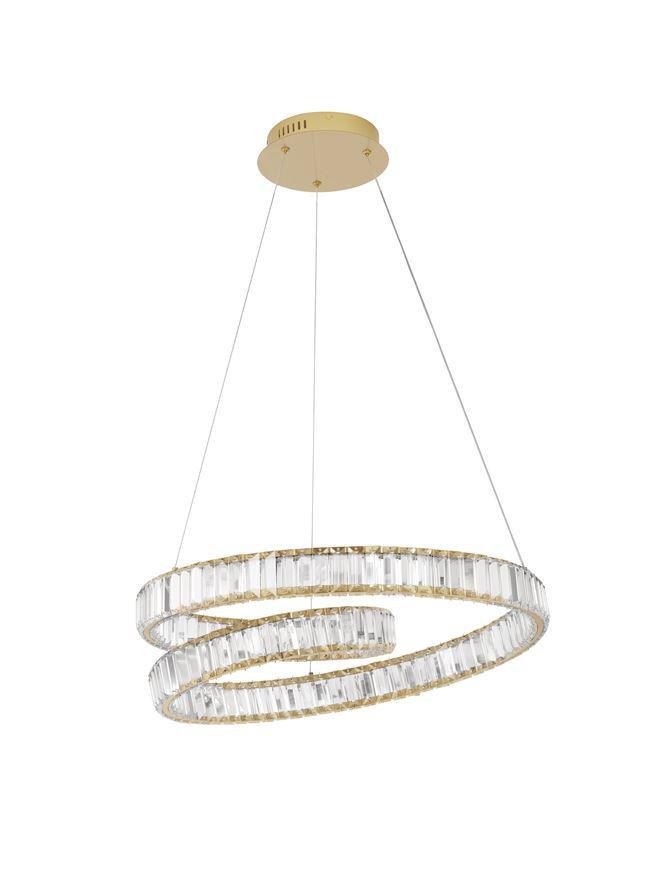 Levně NV 9019721 Závěsné svítidlo CONCETO zlatý kov a křišťál LED 50W 230V 3500K IP20 stmívatelné - NOVA LUCE