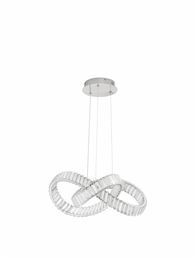 NV 9019723 Závěsné svítidlo CONCETO chromovaný kov a křišťál LED 50W 230V 3500K IP20 stmívatelné - NOVA LUCE