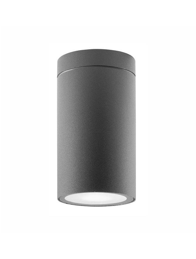 NV 9020021 Venkovní stropní svítidlo CERISE tmavě šedý hliník a skleněný difuzor GU10 1x7W IP54 220-240V bez žárovky - NOVA LUCE
