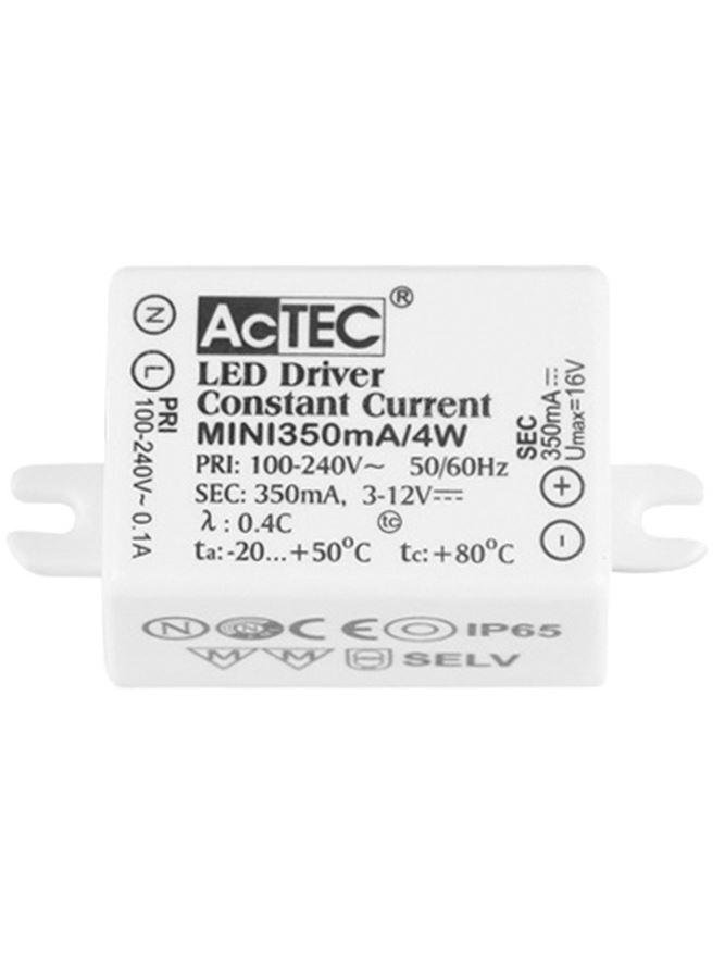 NV 9020170 DRIVER 4W ACTEC MINI IP65 100-240V 3-12V DC 350mA nestmívatelné - NOVA LUCE