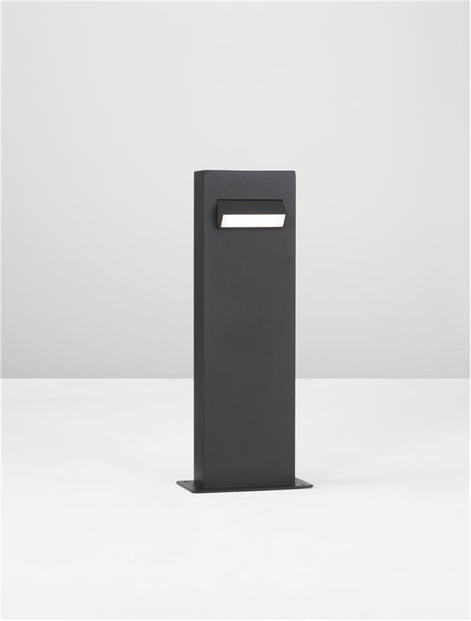 NV 9020921 Venkovní sloupkové svítidlo ZELDA černý hliník a akrylový difuzor proti oslnění LED 6W 3000K 100-240V IP65 - NOVA LUCE