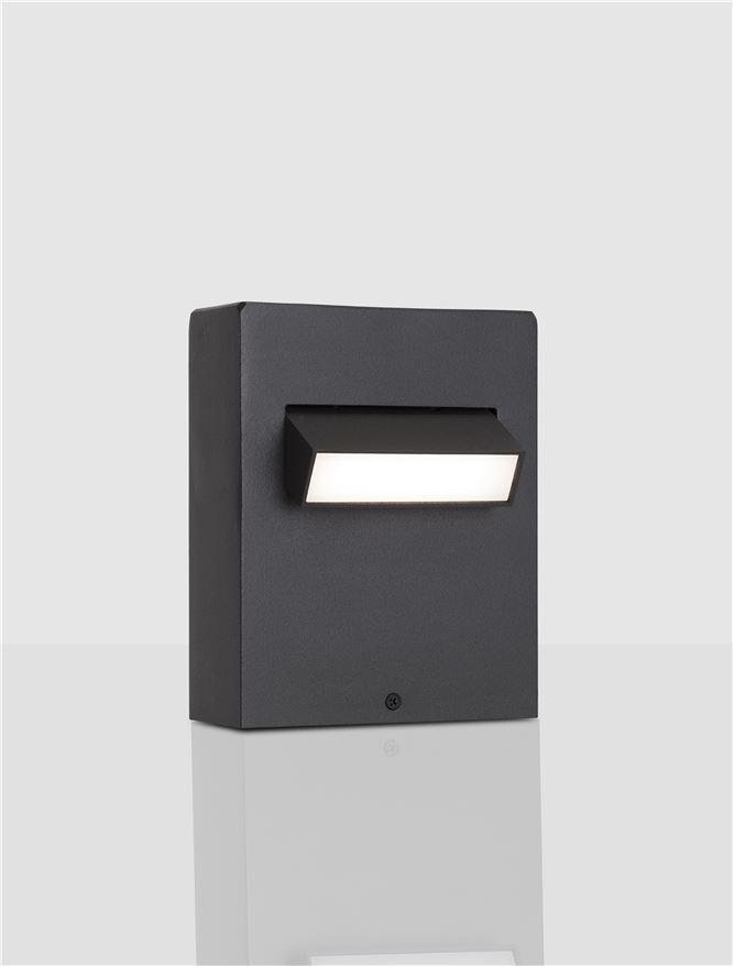 NV 9020925 Venkovní sloupkové svítidlo ZELDA černý hliník a akrylový difuzor proti oslnění LED 6W 3000K 100-240V IP65 - NOVA LUCE