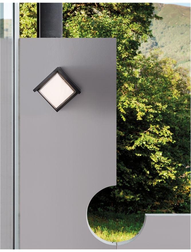 NV 9026001 Venkovní nástěnné svítidlo MAX tmavě šedý ABS čirý a bílý akryl LED 12W 3000K 200-240V 120st. IP65 - NOVA LUCE
