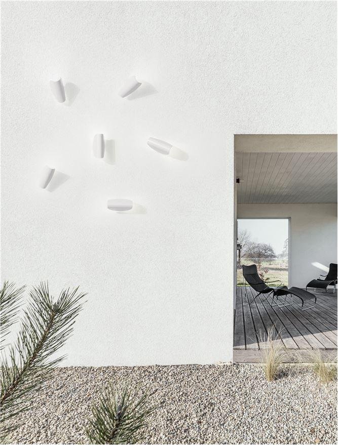 NV 9026119 Venkovní nástěnné svítidlo ARABELLA bílý hliník a čiré sklo LED 6W 3000K IP54 - NOVA LUCE