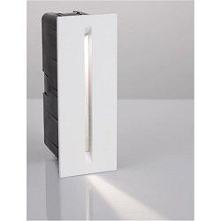 Obrázek pro produkt Venkovní zapuštěné svítidlo do zdi AIZEN bílý hliník a čiré sklo LED 3W 3000K 600mA 100-240V 148st. IP54 - NOVA LUCE