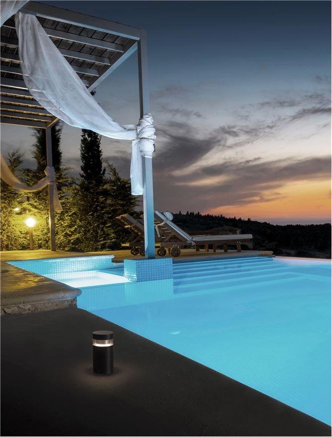 NV 9026123 Venkovní sloupkové svítidlo TALA černý hliník a akryl LED 12W 3000K 100-240V 180st. IP54 - NOVA LUCE