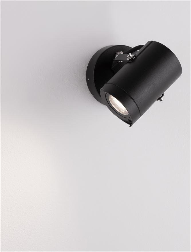 NV 9026126 Venkovní reflektor KIMIKO černý hliník a čiré sklo GU10 1x10W 220-240V bez žárovky IP54 - NOVA LUCE