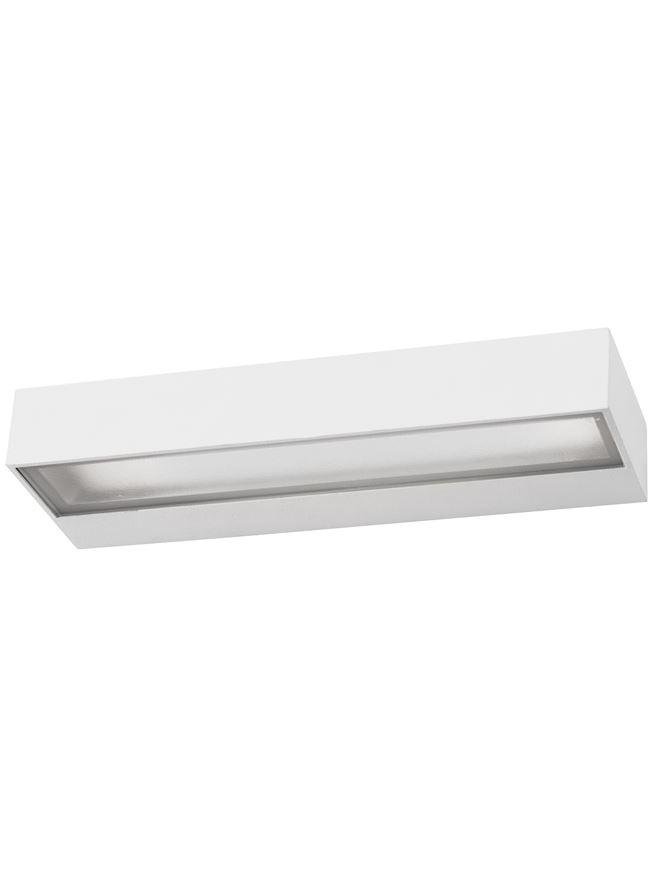 NV 9027202 Venkovní nástěnné svítidlo FUNGO bílý hliník skleněný difuzor LED 12W 3000K 220-240V 120st. IP65 světlo dolů - NOVA LUCE