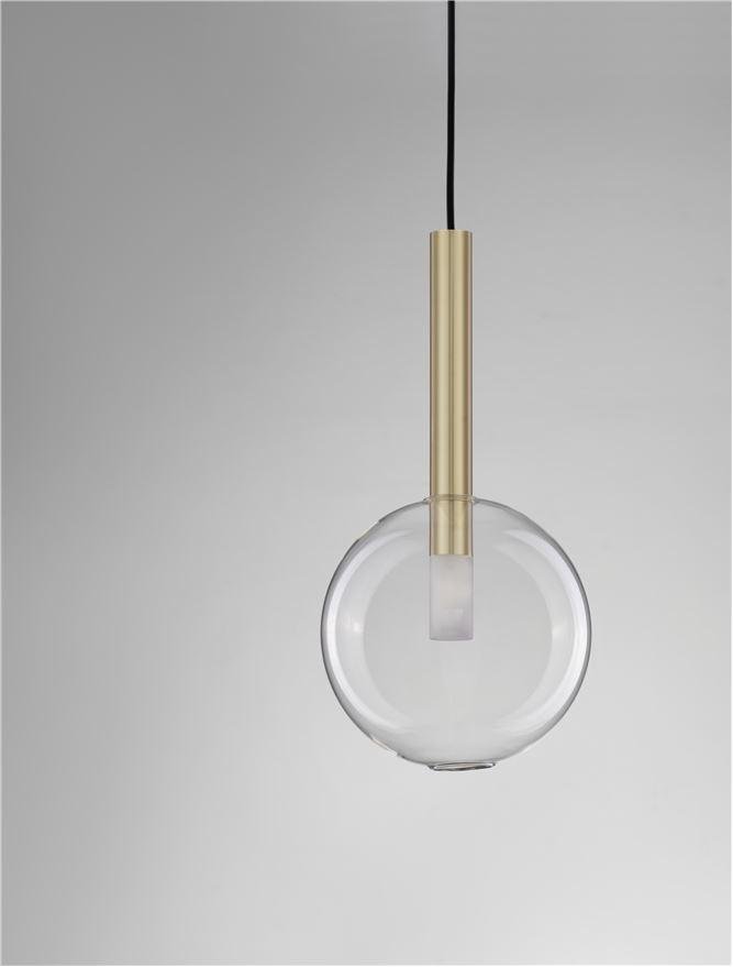 NV 9028831 Závěsné svítidlo AMELIA zlatá a čiré sklo G9 1x5W 230V IP20 bez žárovky - NOVA LUCE