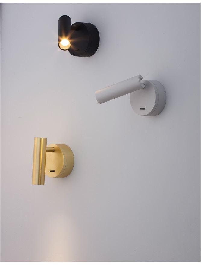 NV 9030202 Bodové svítidlo CLIP černý hliník LED Philips 3W vypínač na těle 3000K IP20 - NOVA LUCE