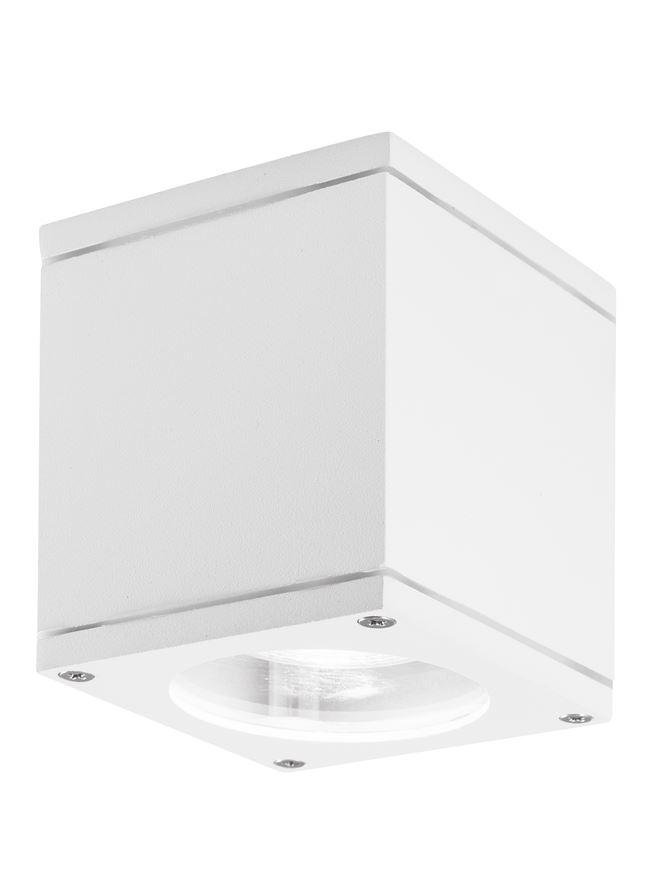 NV 9040022 Venkovní stropní svítidlo CERISE bílý litý hliník a skleněný difuzor GU10 1x7W IP54 220-240V bez žárovky - NOVA LUCE