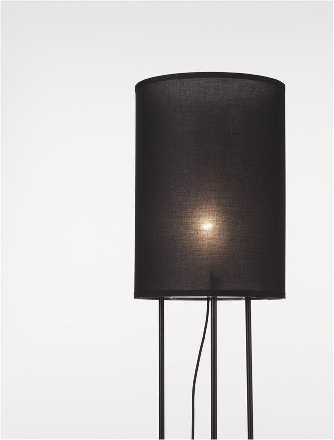 NV 9043301 Stojací lampa LEITH černé stínidlo a černý hliník E27 1x12W 230V IP20 bez žárovky - NOVA LUCE (obrázek 3)