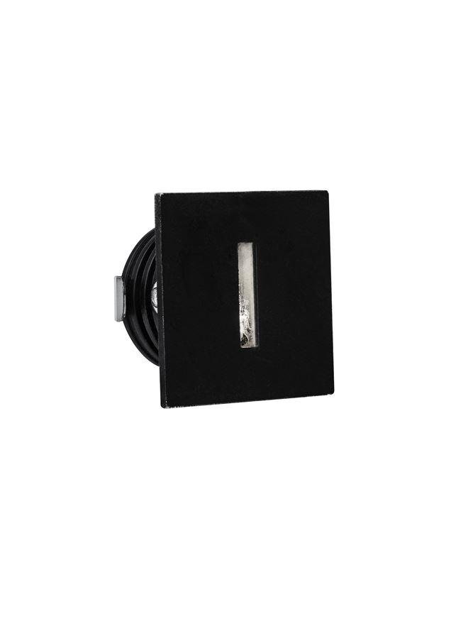 NV 9045418 Venkovní zapuštěné svítidlo do zdi PASSAGGIO černý hliník LED 1W 3000K 3V IP54 délka kabelu 1.80m použijte driver 9020170 - NOVA LUCE