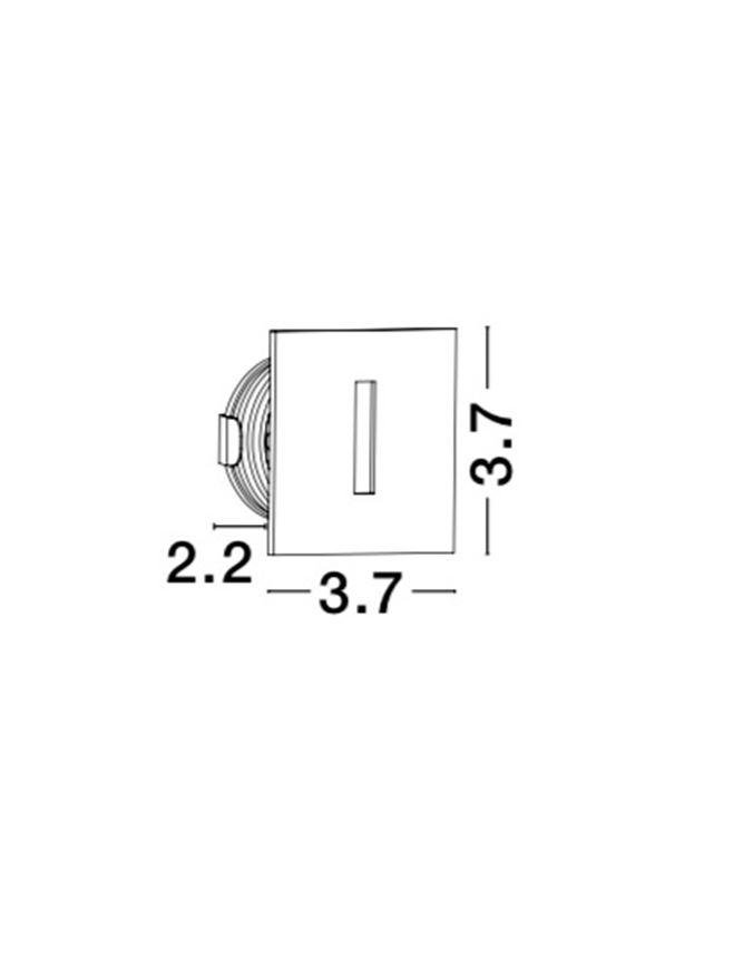 NV 9045418 Venkovní zapuštěné svítidlo do zdi PASSAGGIO černý hliník LED 1W 3000K 3V IP54 délka kabelu 1.80m použijte driver 9020170 - NOVA LUCE (obrázek 2)
