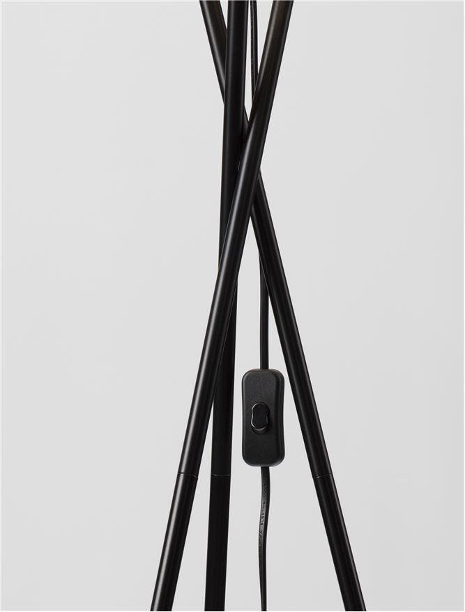 NV 9050160 Stojací lampa RETRO černé stínidlo černý kov E27 1x12W 230V IP20 bez žárovky - NOVA LUCE (obrázek 3)
