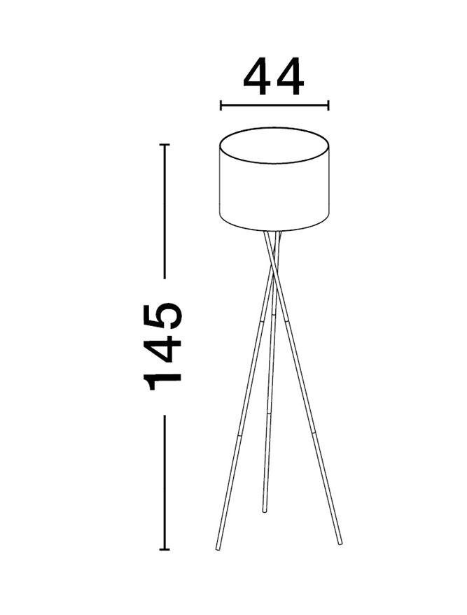 NV 9050160 Stojací lampa RETRO černé stínidlo černý kov E27 1x12W 230V IP20 bez žárovky - NOVA LUCE (obrázek 5)