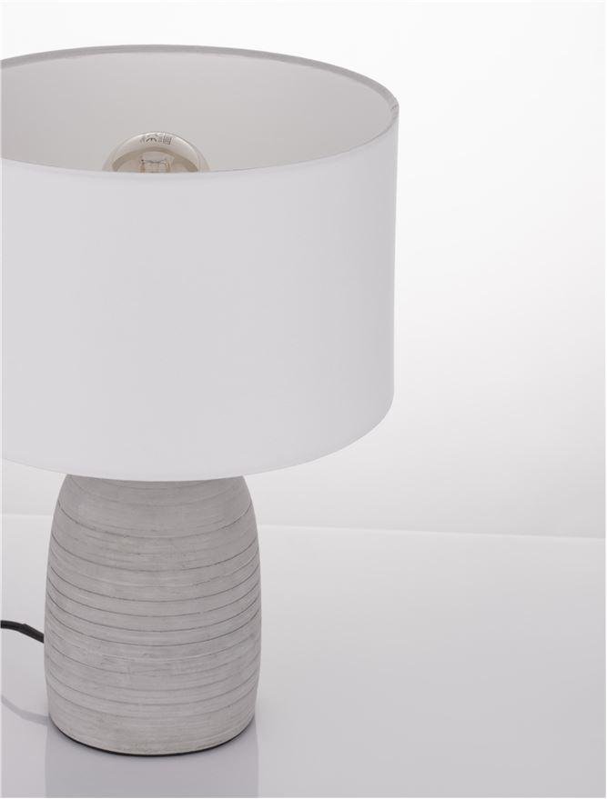 NV 9050166 Stolní lampa CHEMPO šedý beton a kov bílé stínidlo E27 1x12W 230V IP20 bez žárovky - NOVA LUCE (obrázek 3)