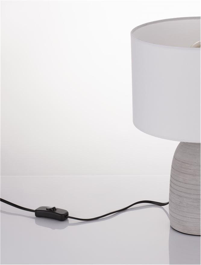 NV 9050166 Stolní lampa CHEMPO šedý beton a kov bílé stínidlo E27 1x12W 230V IP20 bez žárovky - NOVA LUCE (obrázek 4)