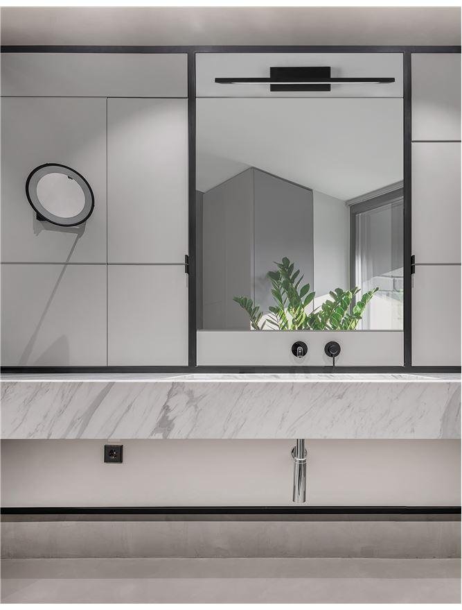 NV 9053122 Nástěnné svítidlo nad zrcadlo MONDRIAN černý hliník a akryl LED 12W 220-240V 3000K IP44 - NOVA LUCE
