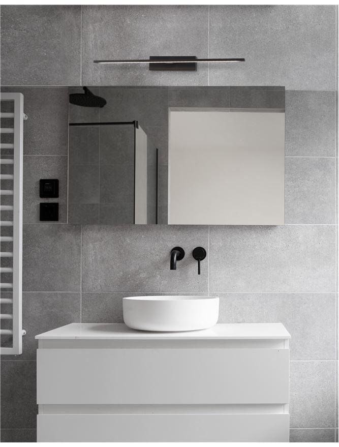 NV 9053202 Nástěnné svítidlo nad zrcadlo MONDRIAN černý hliník a akryl LED 20W 220-240V 3000K IP44 - NOVA LUCE