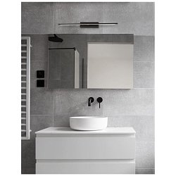 Obrázek pro produkt Nástěnné svítidlo nad zrcadlo MONDRIAN černý hliník a akryl LED 20W 220-240V 3000K IP44 - NOVA LUCE