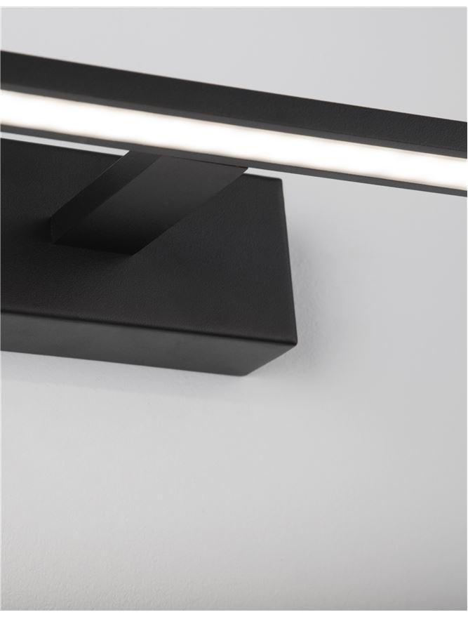 NV 9053302 Nástěnné svítidlo nad obrazy a zrcadla LIVIA černý hliník a akryl LED 30W 230V 3000K IP44 - NOVA LUCE