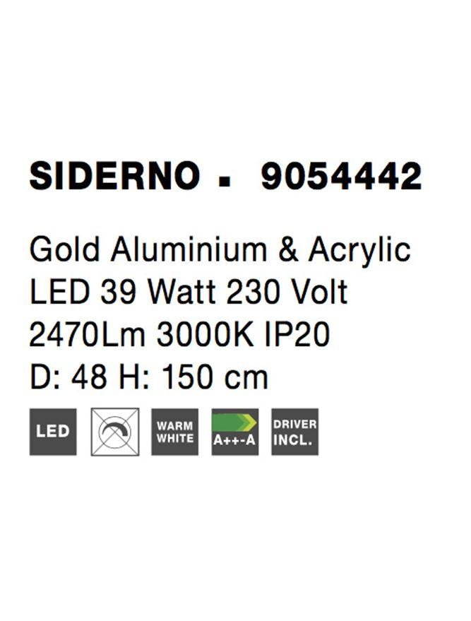 NV 9054442 Závěsné svítidlo SIDERNO zlatý hliník a akryl LED 39W 230V 3000K IP20 - NOVA LUCE (obrázek 7)