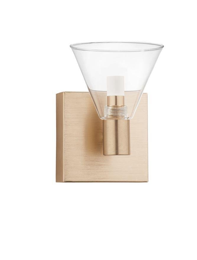 NV 9060111 Nástěnné svítidlo MARCE zlatý hliník čiré sklo LED 5W 230V 3000K IP20 - NOVA LUCE