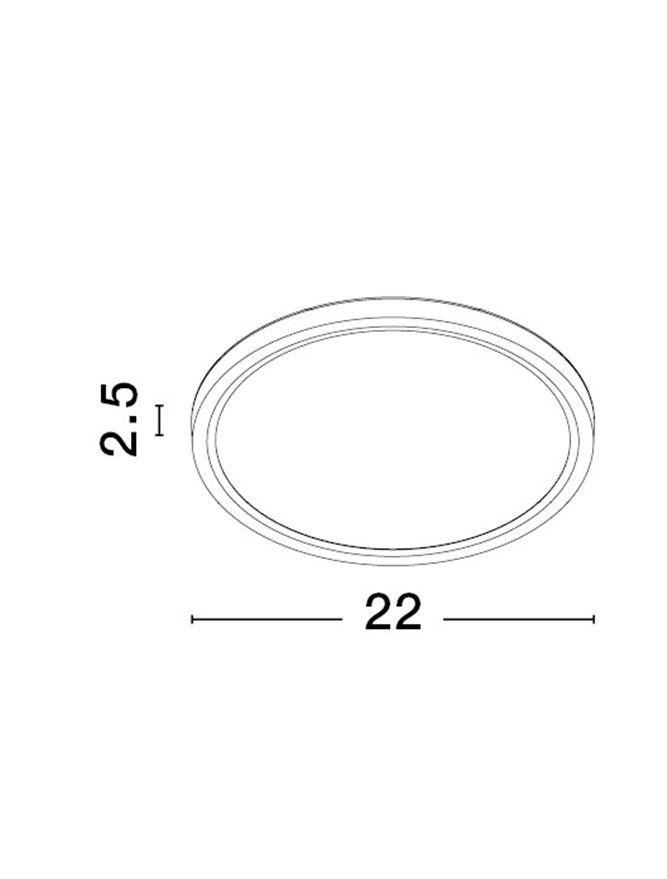 NV 9060186 Stropní svítidlo DIXIE LED stropní svítidlo bílá 18W 3000K/4000K/6500K D220 H25 - NOVA LUCE (obrázek 3)