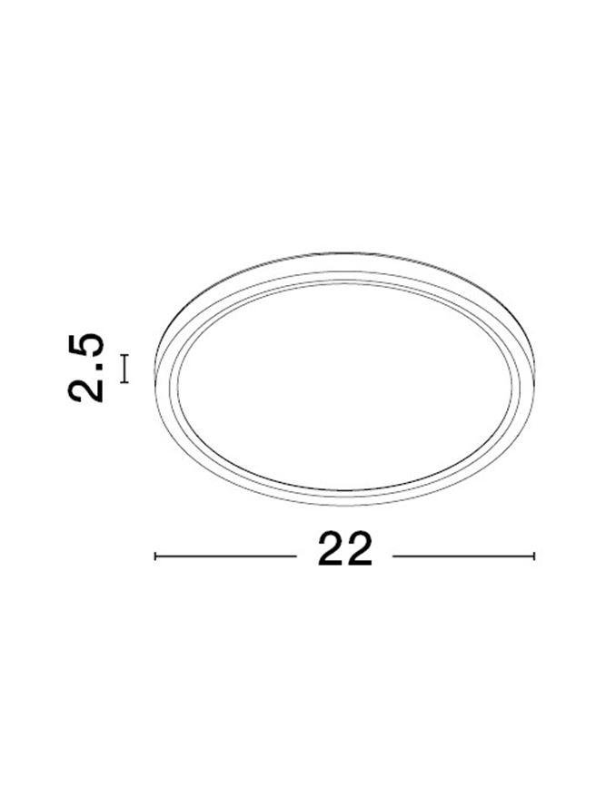 NV 9060187 Stropní svítidlo DIXIE LED stropní svítidlo černá 18W 3000K/4000K/6500K D220 H25 - NOVA LUCE (obrázek 3)