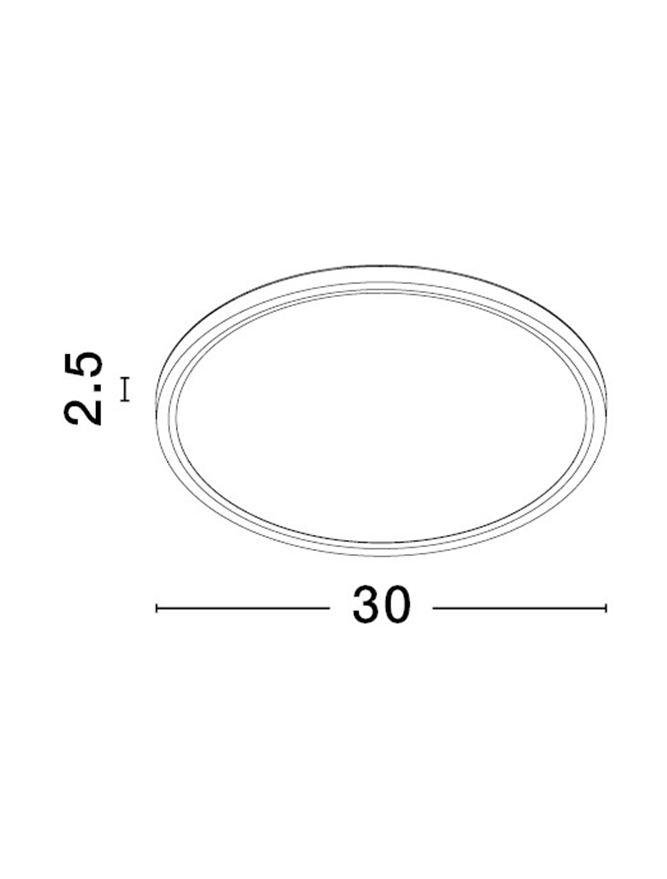 NV 9060189 Stropní svítidlo DIXIE LED stropní svítidlo černá 24W 3000K/4000K/6500K D300 H25 - NOVA LUCE (obrázek 3)