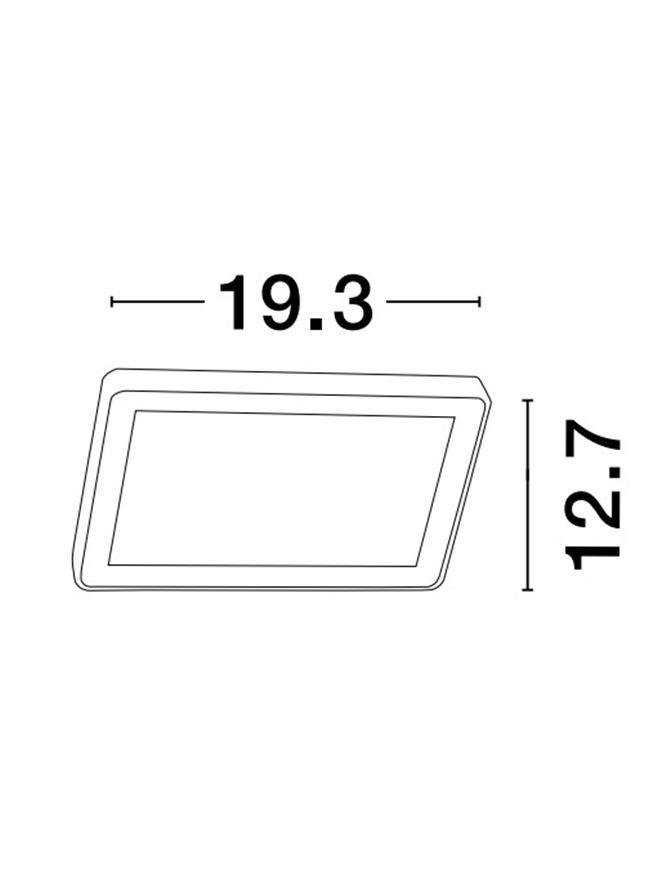NV 9060206 Venkovní nástěnné svítidlo NOBU černý hliník a tvrzený skleněný difuzor silikonové těsnění LED 15W 3000K 220-240V IP65 - NOVA LUCE (obrázek 6)
