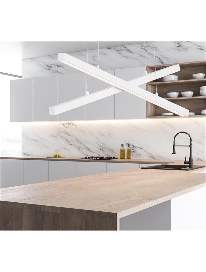 NV 9060910 Závěsné svítidlo X-LINE bílý hliník a akryl LED 40W 230V IP20 3000K stmívatelné - NOVA LUCE