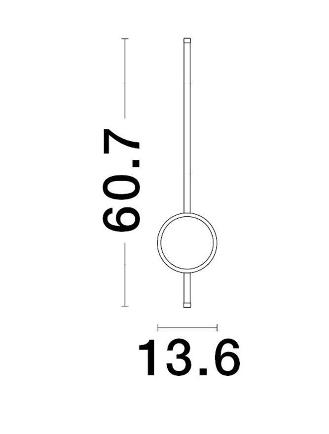 NV 9061426 Nástěnné svítidlo CLOCK LED bílý hliník 3000K 12+6W - NOVA LUCE (obrázek 6)