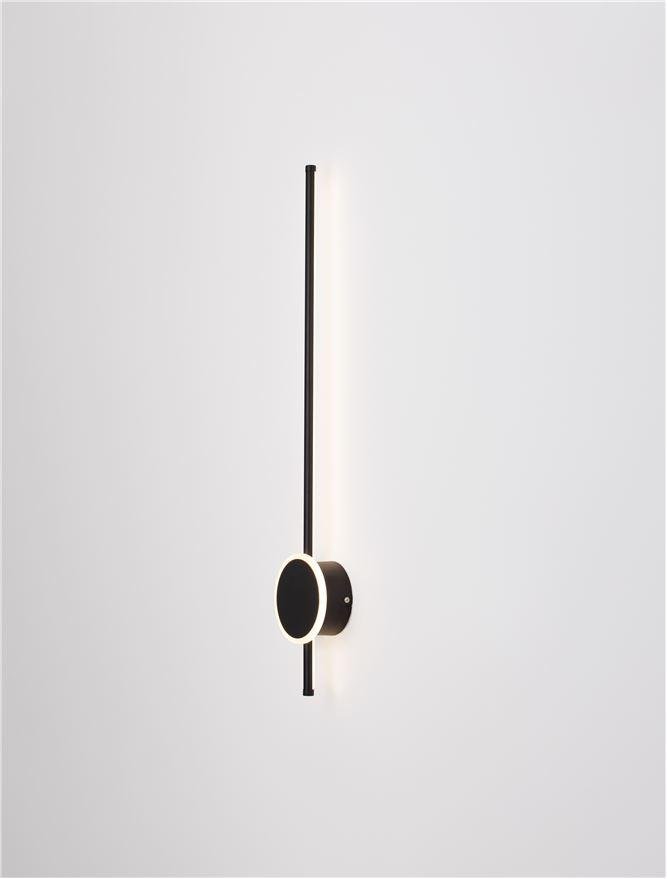 NV 9061428 Nástěnné svítidlo CLOCK LED černý hliník 3000K 16+6W - NOVA LUCE