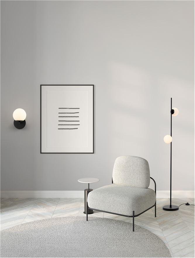 NV 9061439 Nástěnné svítidlo NUVOLE LED černý hliník a sklo 3000K 8W - NOVA LUCE
