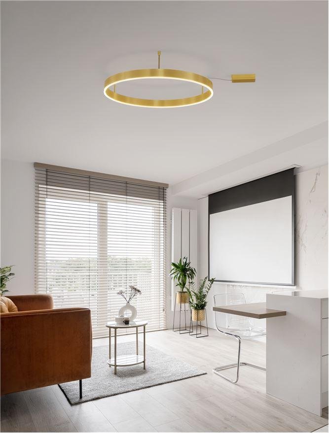 NV 9063603 Stropní svítidlo MOTIF LED stropní svítidlo mosazný hliník 3000K IP20 48W 220-240V stmívatelné - NOVA LUCE