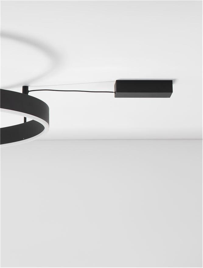 NV 9063604 Stropní svítidlo MOTIF LED stropní svítidlo černý hliník 3000K IP20 48W 220-240V stmívatelné - NOVA LUCE