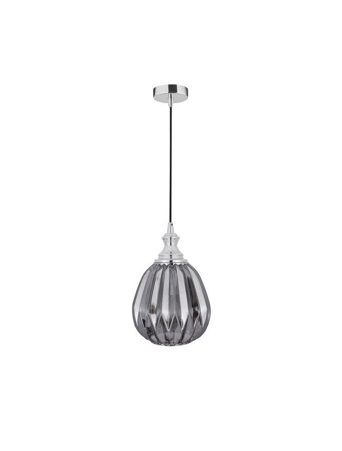 NV 9066101 Závěsné svítidlo ZARLEY chromovaný kov kouřové šedé sklo E27 1x12W 230V IP20 bez žárovky - NOVA LUCE (obrázek 2)