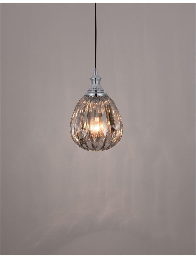 NV 9066101 Závěsné svítidlo ZARLEY chromovaný kov kouřové šedé sklo E27 1x12W 230V IP20 bez žárovky - NOVA LUCE (obrázek 6)