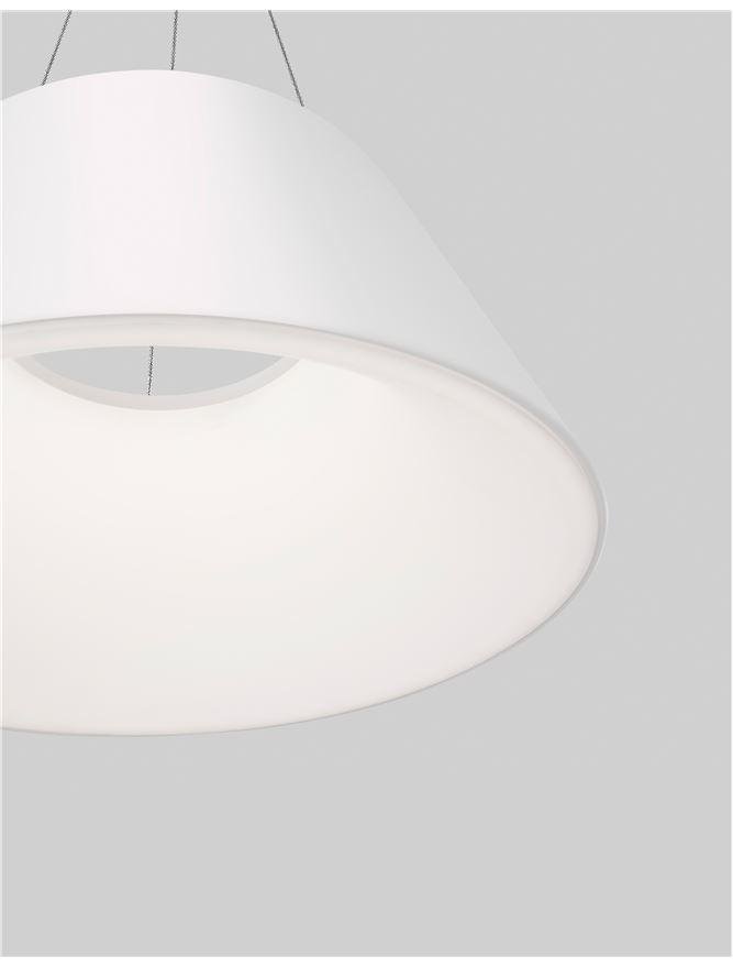 NV 9077882 Závěsné svítidlo VOLCANO kov a akrylový difuzor bílá LED 33W 230V 3000K IP20 - NOVA LUCE