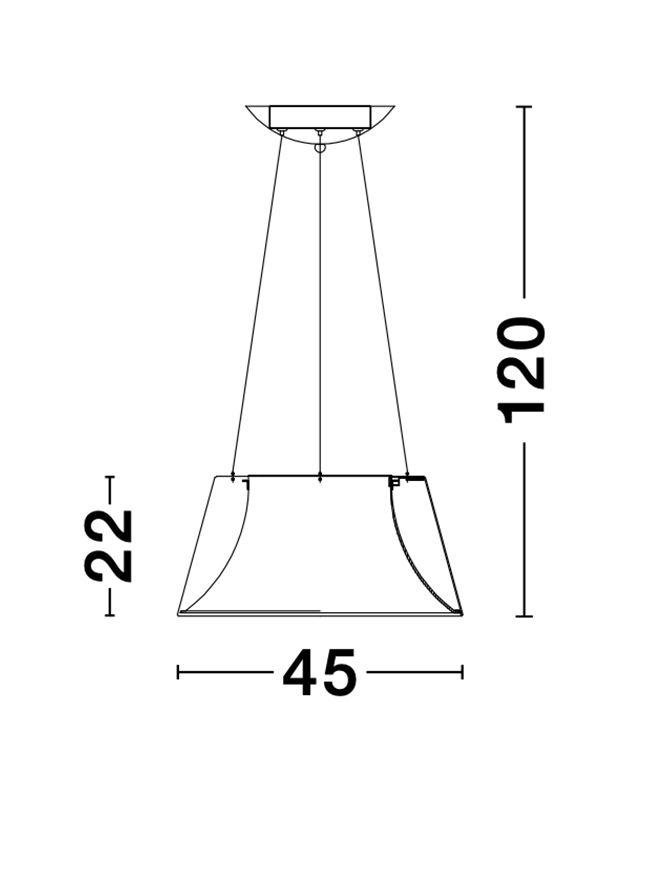 NV 9077882 Závěsné svítidlo VOLCANO kov a akrylový difuzor bílá LED 33W 230V 3000K IP20 - NOVA LUCE (obrázek 9)