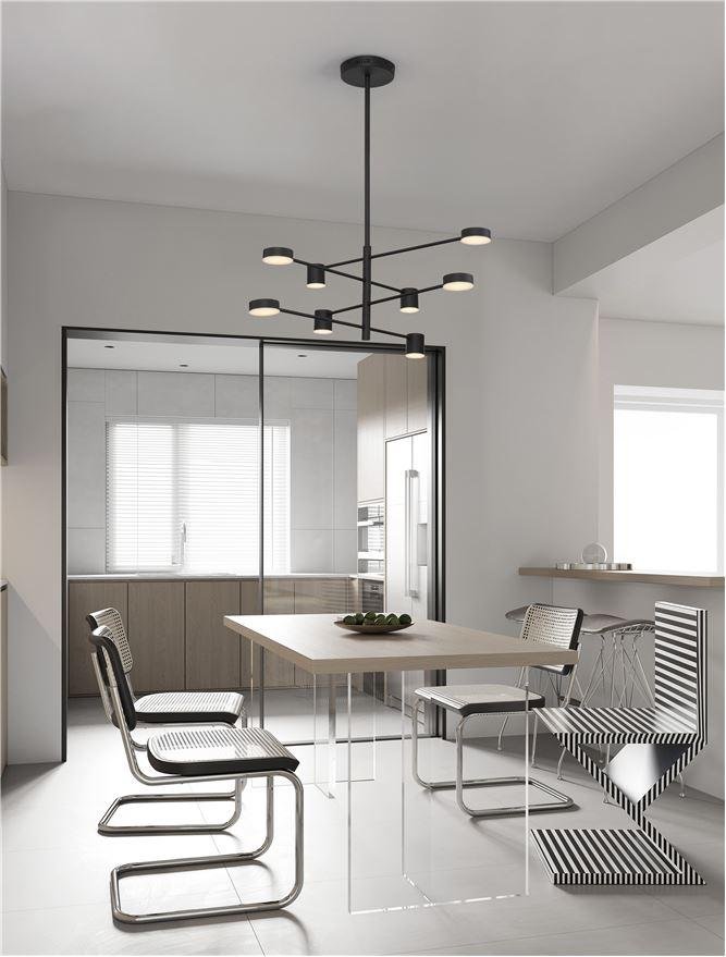 NV 9080122 Závěsné svítidlo NORDIK černé železo a akryl LED 48W 3000K L103 H65 stmívatelné - NOVA LUCE