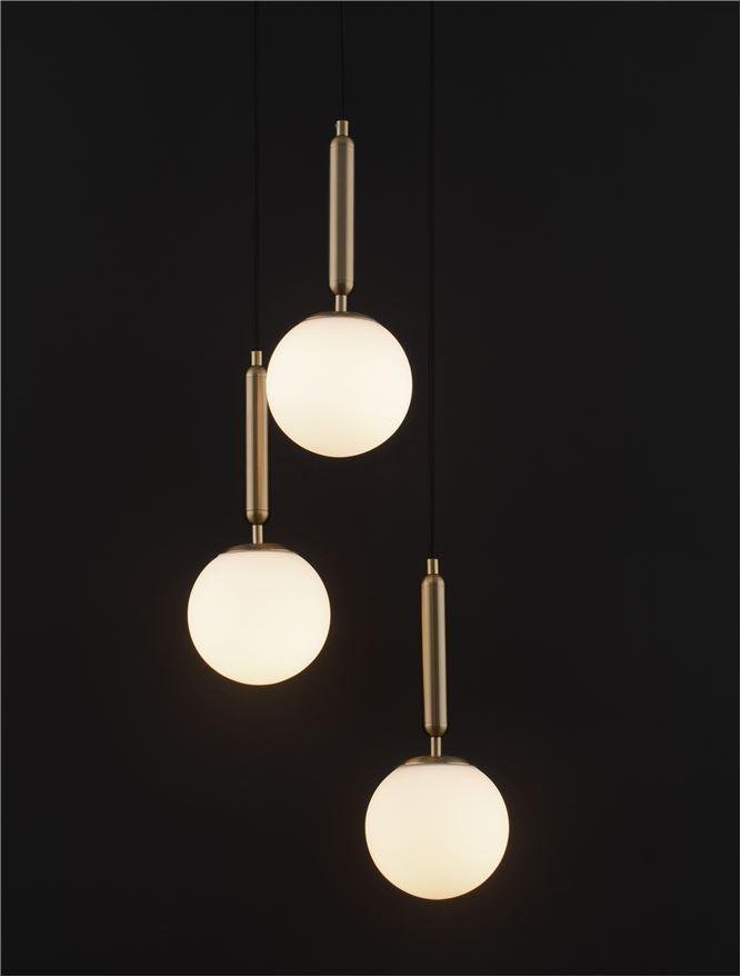 NV 9080127 Závěsné svítidlo MONET mosazné železo a sklo 2xE27 D 27 H120 - NOVA LUCE (obrázek 3)
