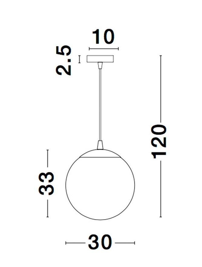 NV 9080300 Závěsné svítidlo LAZIONE kouřové sklo s přechodem chromovaný hliník E27 1x12W 230V IP20 bez žárovky - NOVA LUCE (obrázek 4)