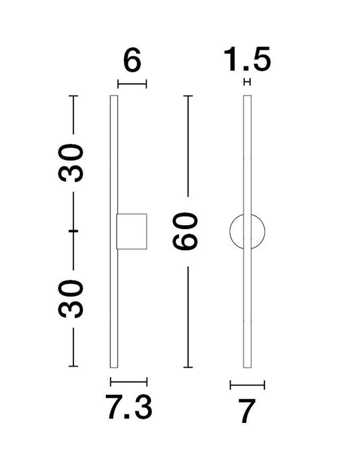 NV 9081102 Nástěnné svítidlo ADEN LED 10W 3000K hliník černá - NOVA LUCE (obrázek 3)