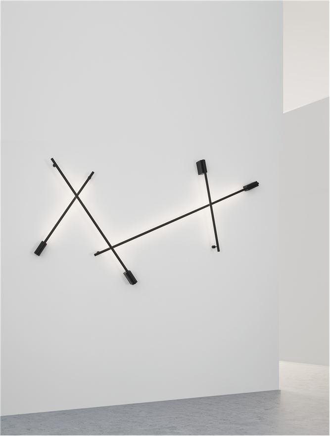 NV 9081120 Nástěnné svítidlo GROPIUS černý hliník LED 20W 230V 3000K IP20 - NOVA LUCE