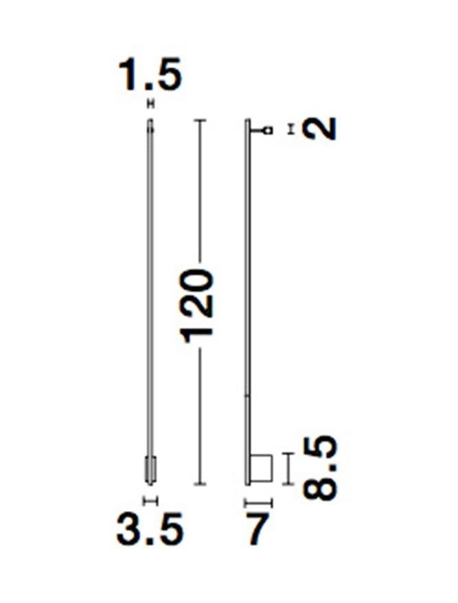 NV 9081120 Nástěnné svítidlo GROPIUS černý hliník LED 20W 230V 3000K IP20 - NOVA LUCE (obrázek 8)